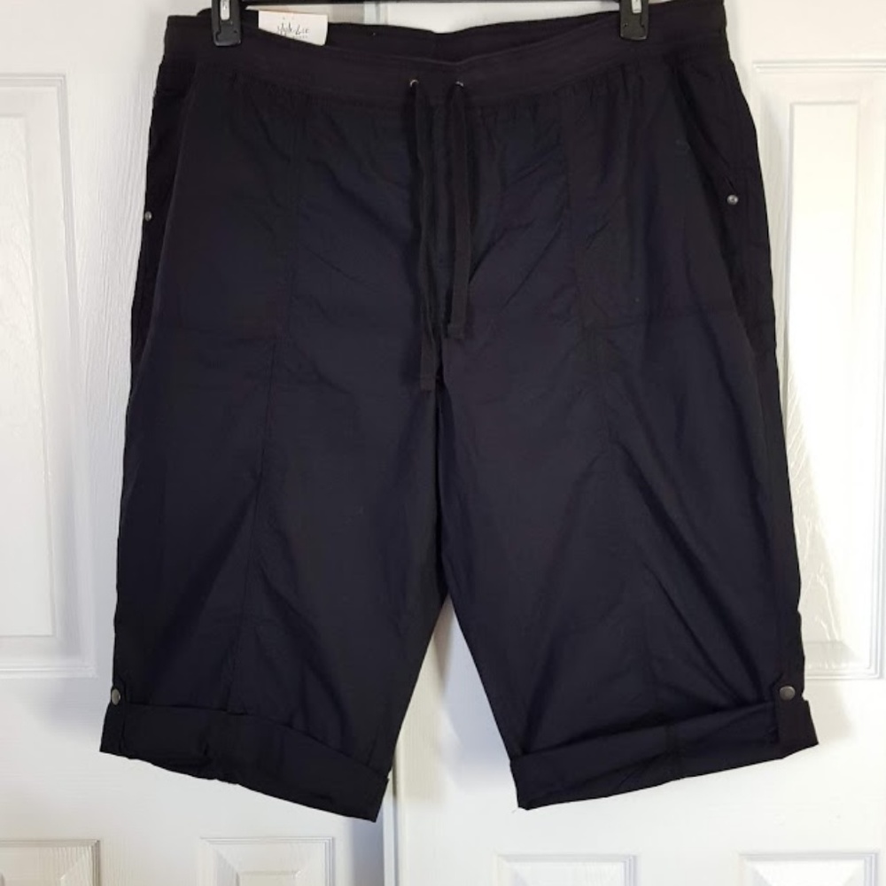 Style Co Plus Size Skimmer Shorts Deep Black 24W